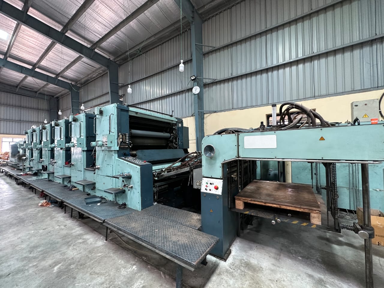 Supra Print Pack main green 6 colour offset printing machine with coater